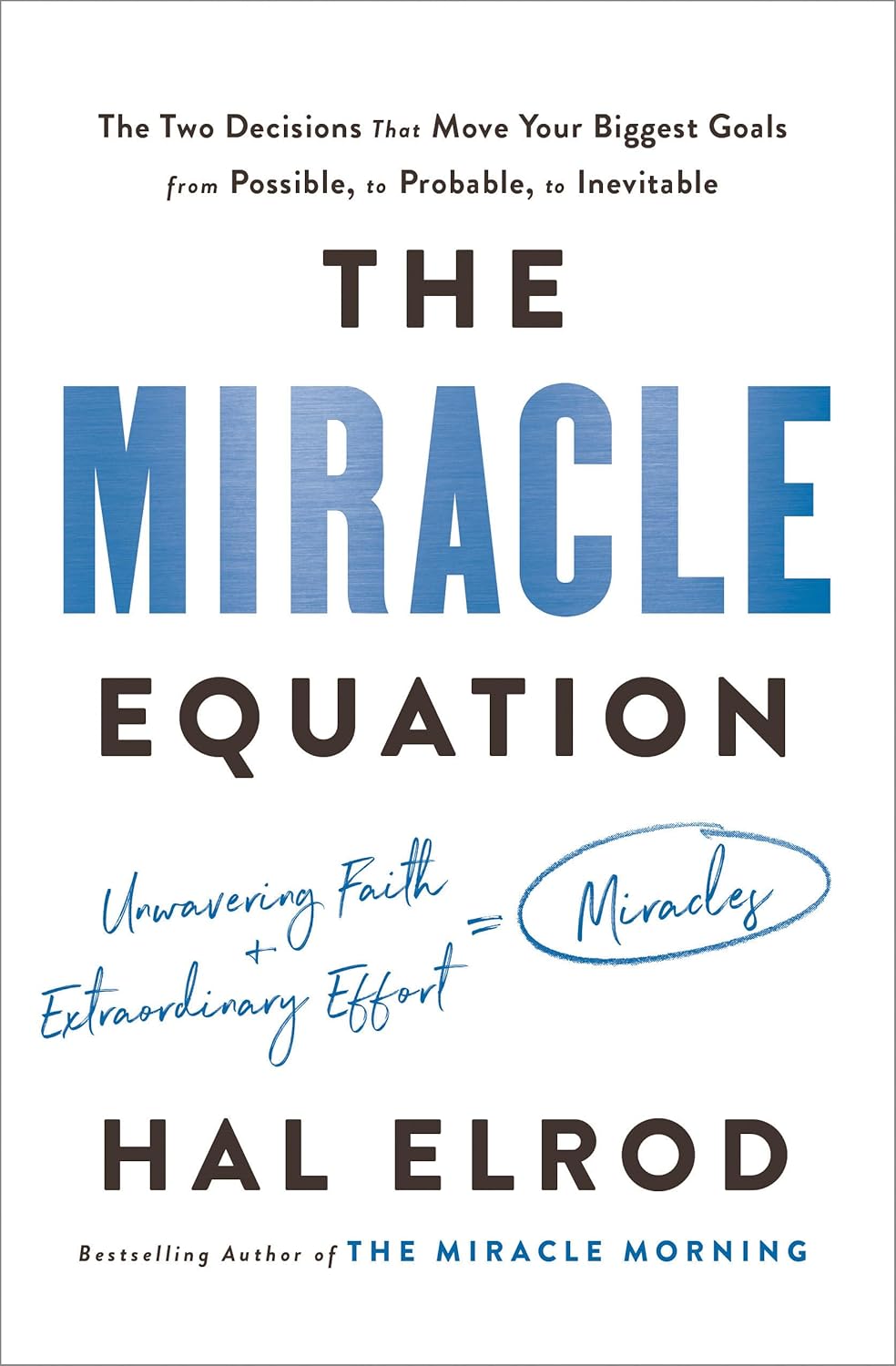 The Miracle Equation: The Two Decisions That Move Your Biggest Goals from Possible, to Probable, to Inevitableby Hal Elrod