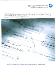 Report: Leadership Perscription for the Future of Quality by Mike Adams Report: Leadership Perscription for the Future of Quality by Mike Adams